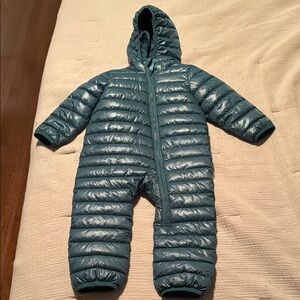 Primary lightweight puffer suit spruce 18-24 months